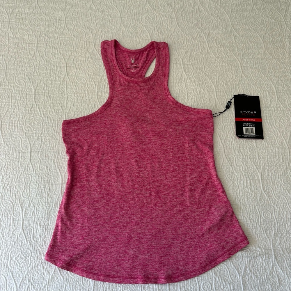 Spyder Pink Racerback Sleeveless Tank Top